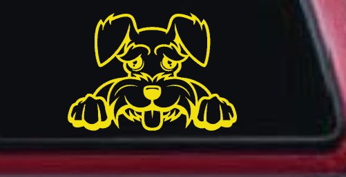 Shaggy Dog Head with Tongue Out Car or Truck Window Decal Sticker