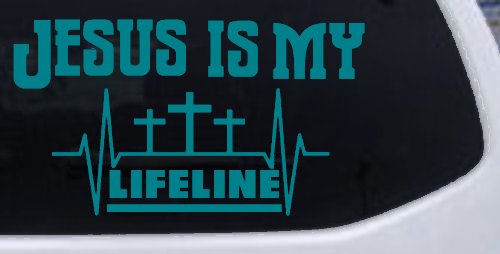 Jesus Is My Lifeline Christian Car or Truck Window Decal Sticker
