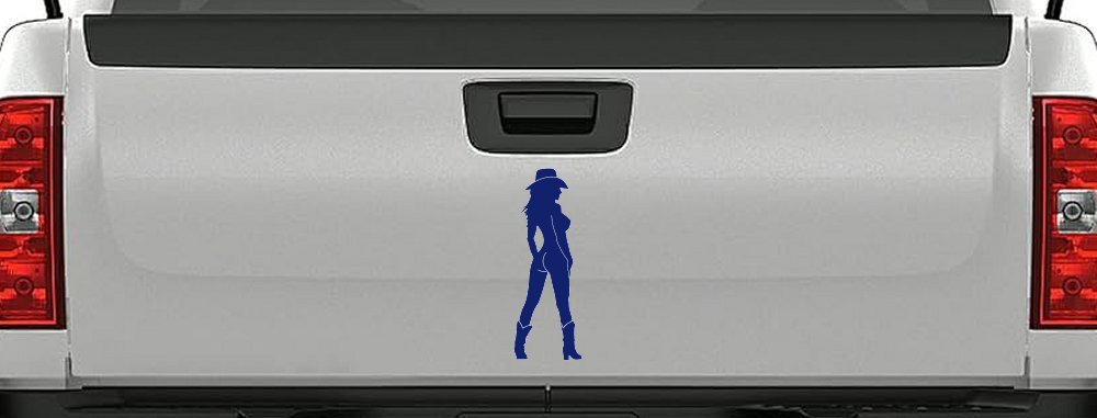Nude Cowgirl in Boots and Hat Western Car or Truck Window Decal Sticker