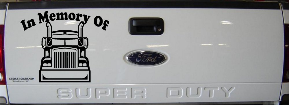 In Memory Of Truck Driver or Trucker Car or Truck Window Decal Sticker