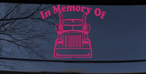In Memory Of Truck Driver or Trucker Car or Truck Window Decal Sticker