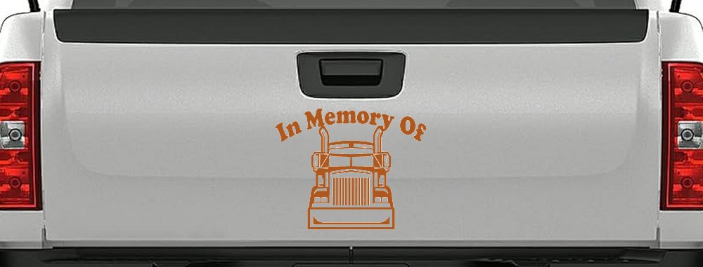 In Memory Of Truck Driver or Trucker Car or Truck Window Decal Sticker