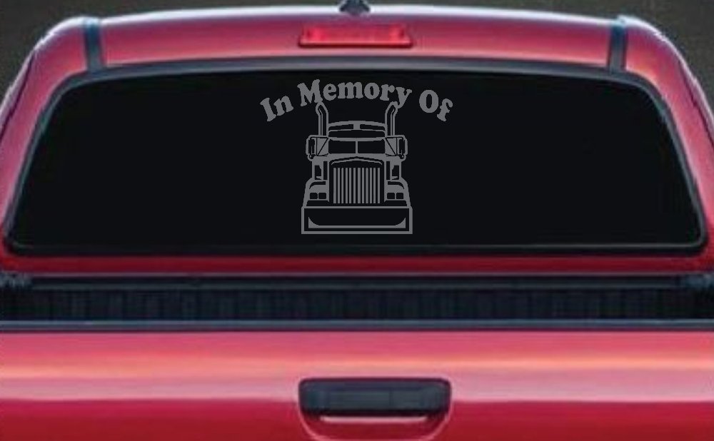 In Memory Of Truck Driver or Trucker Car or Truck Window Decal Sticker