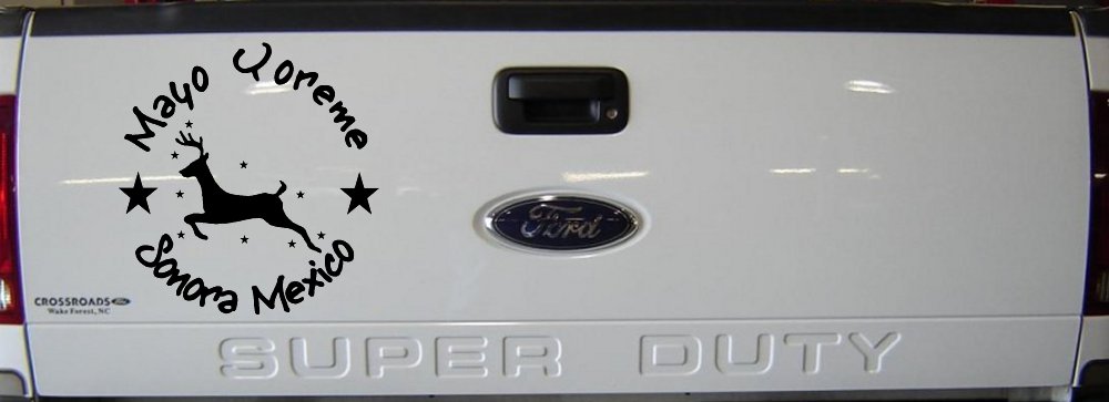 Mayo Yoreme Sonora Mexico Car or Truck Window Vinyl Decal Sticker (Black)