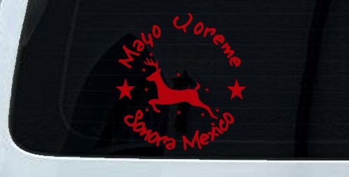 Mayo Yoreme Sonora Mexico Car or Truck Window Decal Sticker (Red)