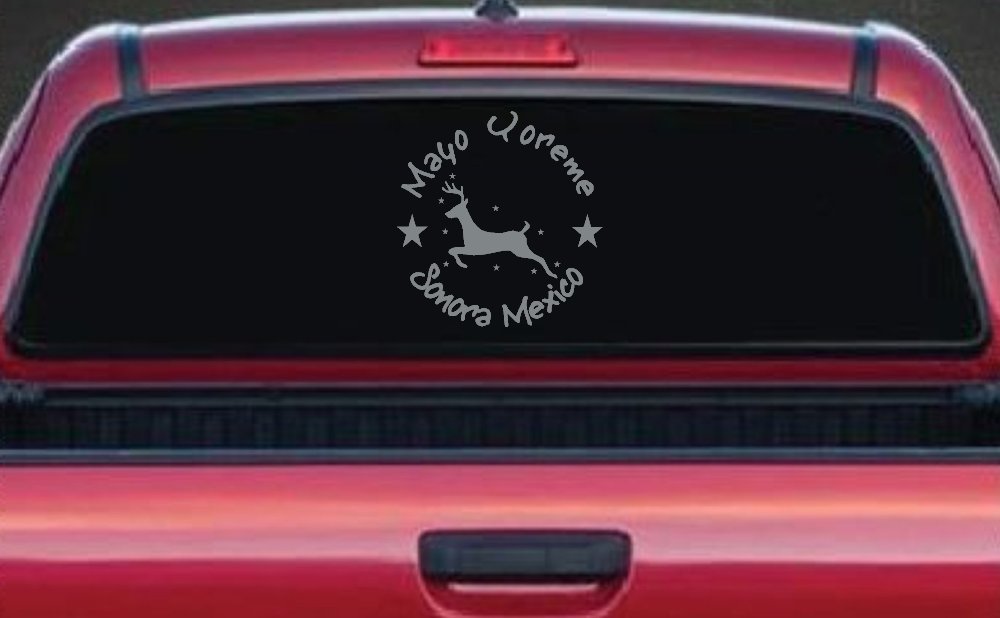 Mayo Yoreme Sonora Mexico Car or Truck Window Vinyl Decal Sticker (Telegrey)