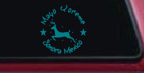 Mayo Yoreme Sonora Mexico Car or Truck Window Decal Sticker (Turquoise Blue)