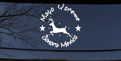 Mayo Yoreme Sonora Mexico Car or Truck Window Decal Sticker (White)