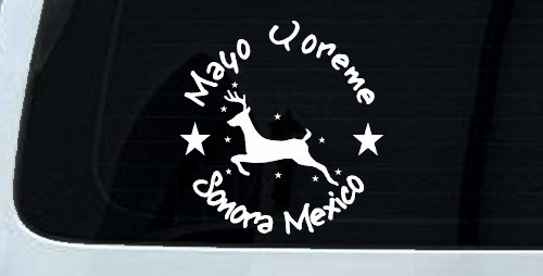 Mayo Yoreme Sonora Mexico Car or Truck Window Vinyl Decal Sticker (White)