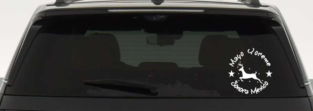 Mayo Yoreme Sonora Mexico Car or Truck Window Decal Sticker (White)