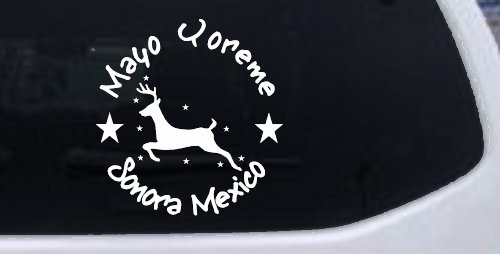 Mayo Yoreme Sonora Mexico Car or Truck Window Vinyl Decal Sticker (White)