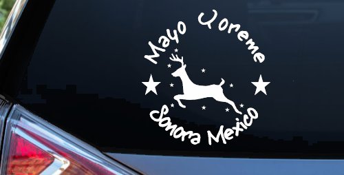 Mayo Yoreme Sonora Mexico Car or Truck Window Vinyl Decal Sticker (White)