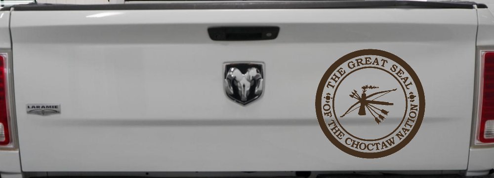 The Great Seal Of The Choctaw Nation Native American Indian Car or Truck Window Decal Sticker