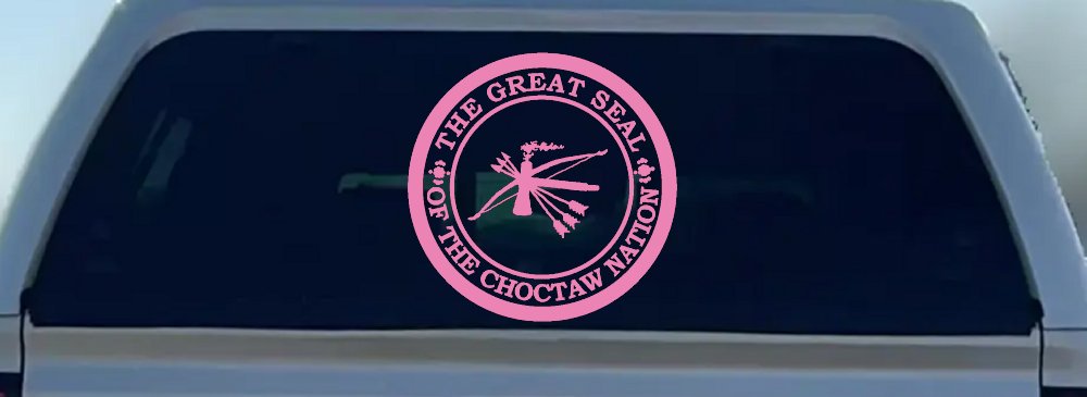 The Great Seal Of The Choctaw Nation Native American Indian Car or Truck Window Decal Sticker