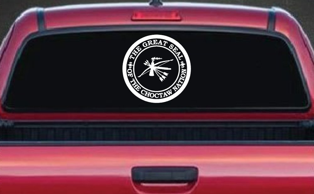 The Great Seal Of The Choctaw Nation Native American Indian Car or Truck Window Decal Sticker