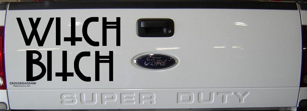 Witch Bitch Funny Car or Truck Window Decal Sticker (Black)