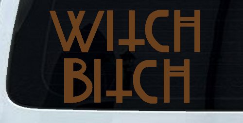 Witch Bitch Funny Car or Truck Window Decal Sticker (Copper)