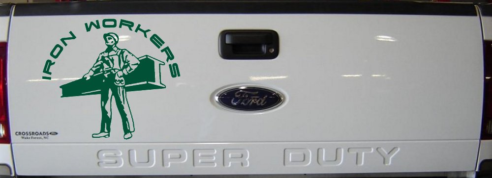 Iron Workers Union Car or Truck Window Decal Sticker