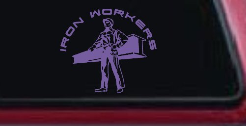 Iron Workers Union Car or Truck Window Decal Sticker