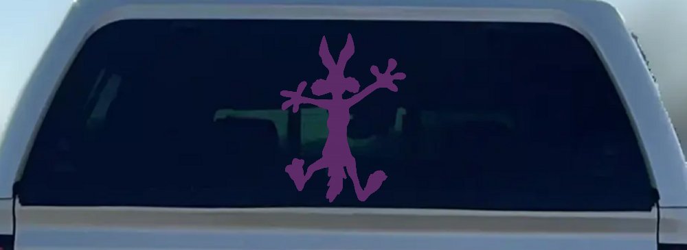 Wile E Coyote Splat For Dents Car or Truck Window Decal Sticker (Violet)