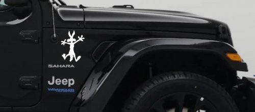 Wile E Coyote Splat For Dents Car or Truck Window Decal Sticker (White)