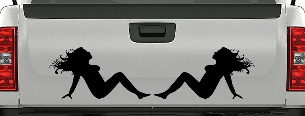 Thick Thicc Mud Flap Women Girls Car or Truck Window Decal Sticker