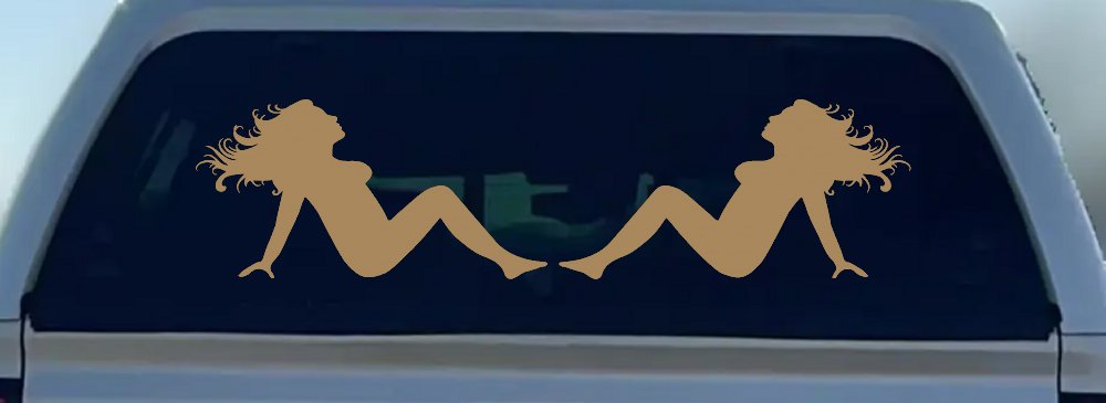 Thick Thicc Mud Flap Women Girls Car or Truck Window Decal Sticker
