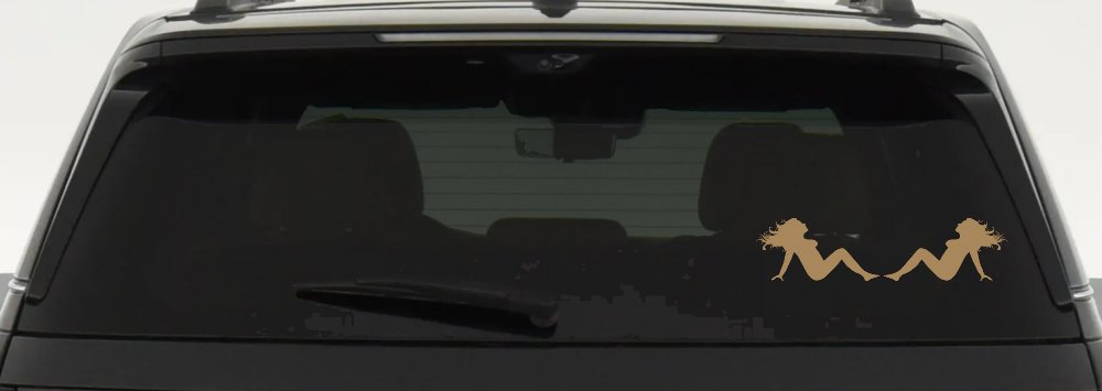 Thick Thicc Mud Flap Women Girls Car or Truck Window Decal Sticker
