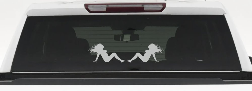 Thick Thicc Mud Flap Women Girls Car or Truck Window Decal Sticker
