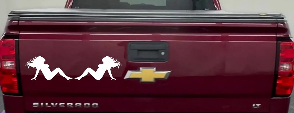 Thick Thicc Mud Flap Women Girls Car or Truck Window Decal Sticker