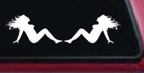 Thick Thicc Mud Flap Women Girls Car or Truck Window Decal Sticker