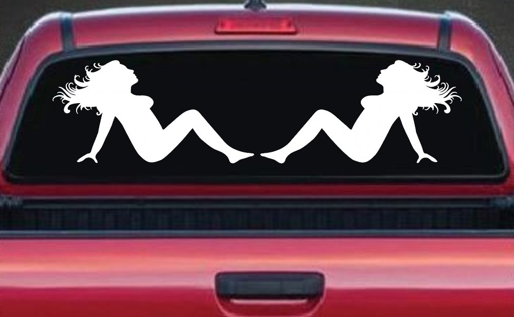 Thick Thicc Mud Flap Women Girls Car or Truck Window Decal Sticker