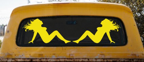 Thick Thicc Mud Flap Women Girls Car or Truck Window Decal Sticker