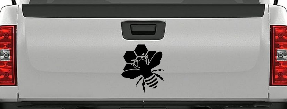 Honey Bee with Honeycomb Car or Truck Window Decal Sticker