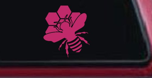 Honey Bee with Honeycomb Car or Truck Window Decal Sticker
