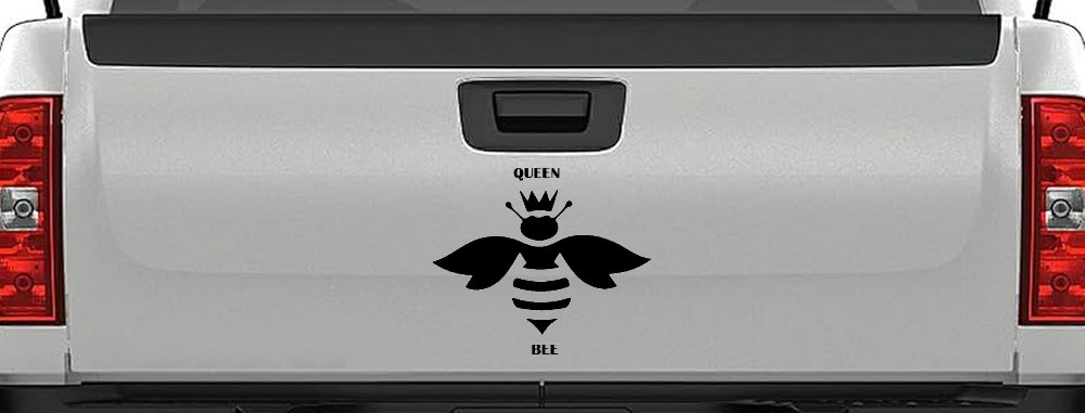 Queen Bee Homey Bee Car or Truck Window Vinyl Decal Sticker (Black)