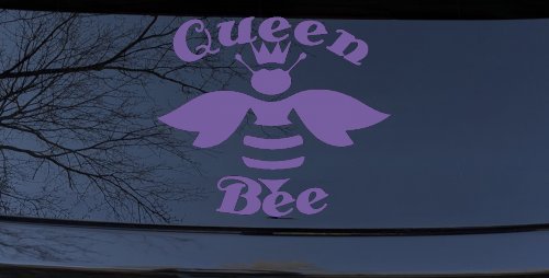 Queen Bee Honey Bee Car or Truck Window Decal Sticker (Purple)