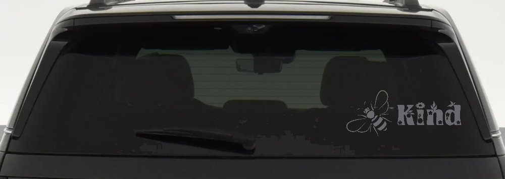 Bee Kind Honey Bee With Flowers Car or Truck Window Decal Sticker