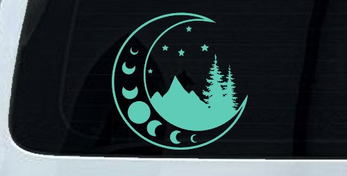 Moon Stars and Mountains Car or Truck Window Decal Sticker