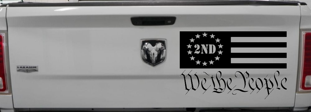 American Flag 2nd Amendment We The People Patriotic Car or Truck Window Decal Sticker