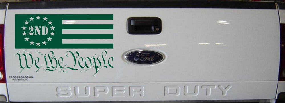 American Flag 2nd Amendment We The People Patriotic Car or Truck Window Decal Sticker