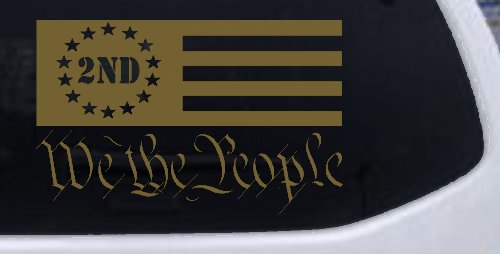 American Flag 2nd Amendment We The People Patriotic Car or Truck Window Decal Sticker