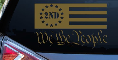 American Flag 2nd Amendment We The People Patriotic Car or Truck Window Decal Sticker