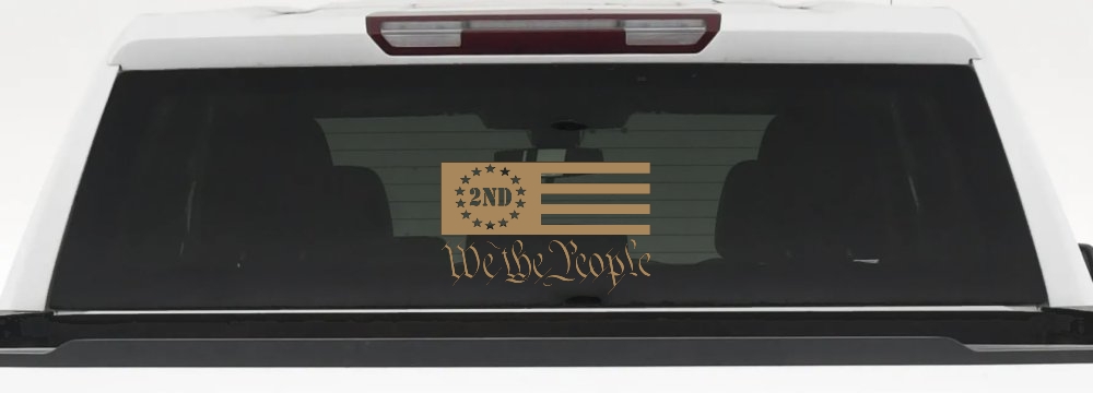 American Flag 2nd Amendment We The People Patriotic Car or Truck Window Decal Sticker