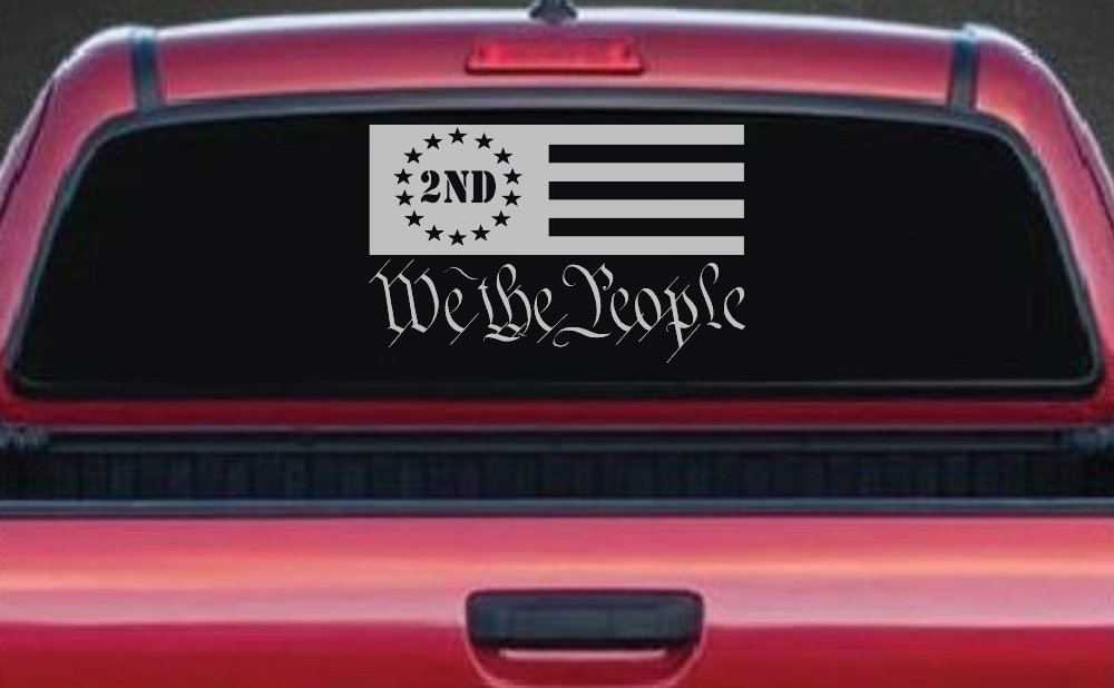 American Flag 2nd Amendment We The People Patriotic Car or Truck Window Decal Sticker
