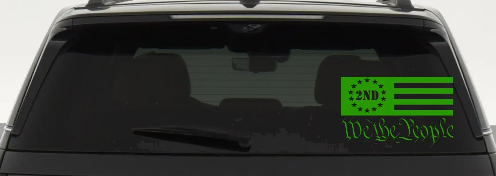 American Flag 2nd Amendment We The People Patriotic Car or Truck Window Decal Sticker