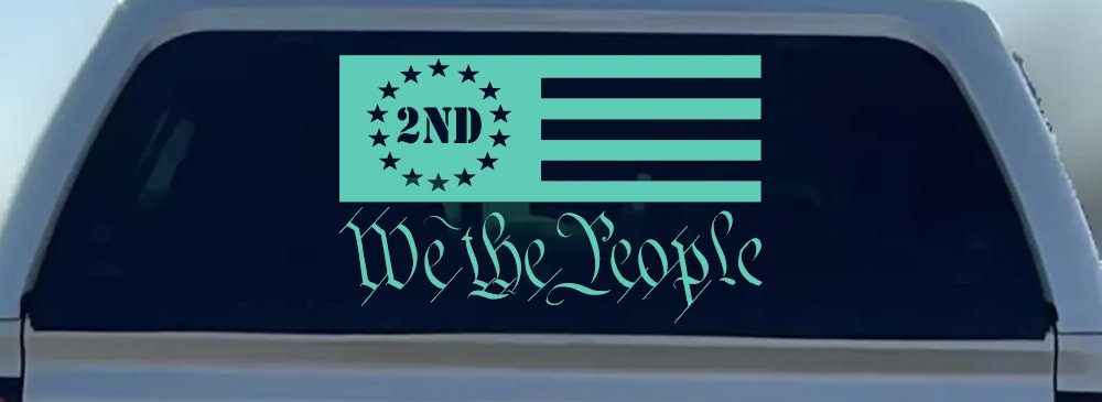 American Flag 2nd Amendment We The People Patriotic Car or Truck Window Decal Sticker