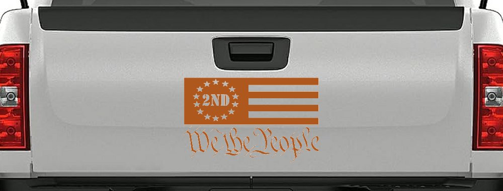 American Flag 2nd Amendment We The People Patriotic Car or Truck Window Decal Sticker
