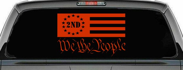 American Flag 2nd Amendment We The People Patriotic Car or Truck Window Decal Sticker