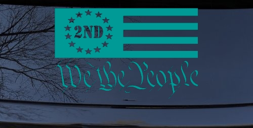 American Flag 2nd Amendment We The People Patriotic Car or Truck Window Decal Sticker